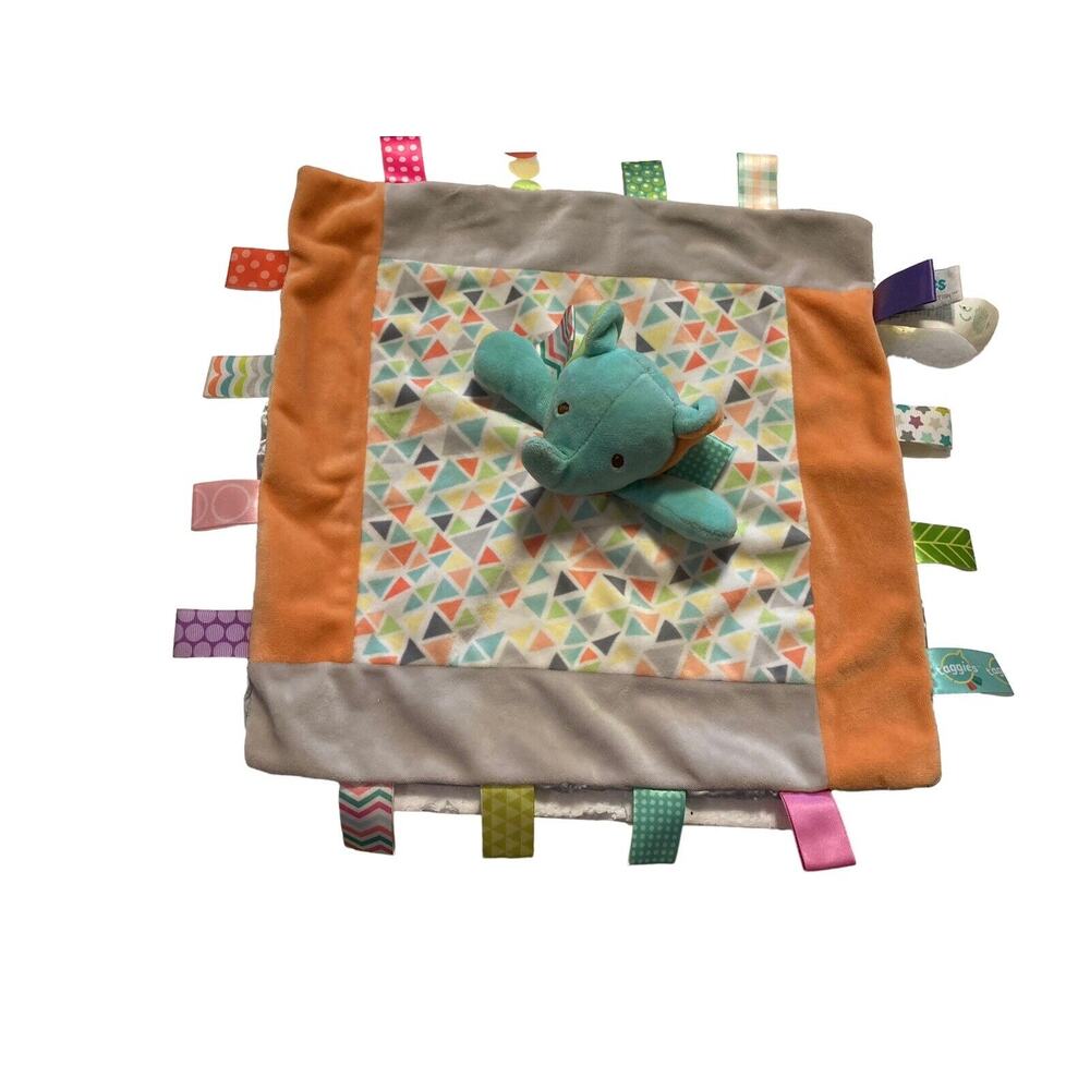 Mary Meyers Baby Taggies Kaleidoscope Elephant Triangles Lovey Security Blanket